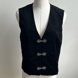 Nwt Disturbia Sleeveless Corduroy Waistcoat Top Womens 14 Goth Dark Academia